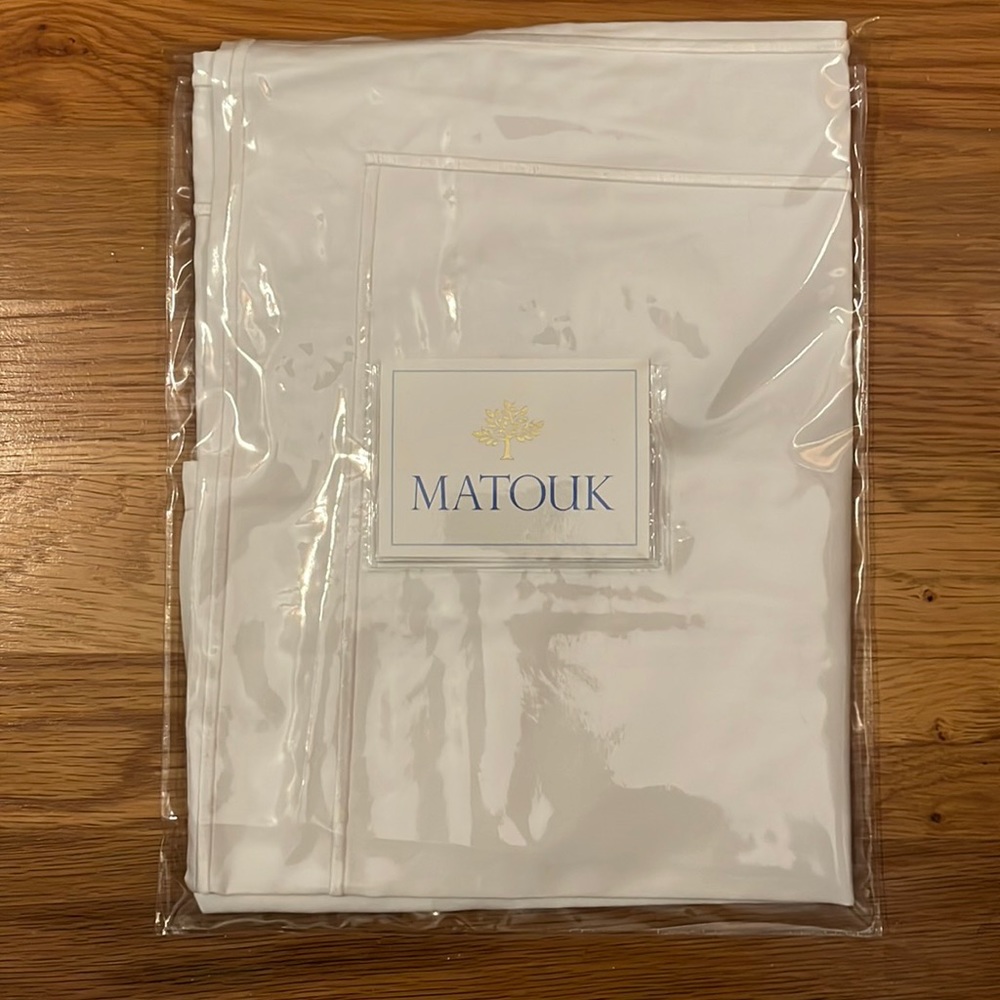 Matouk Ansonia White Boudoir Sham 12” x 16”